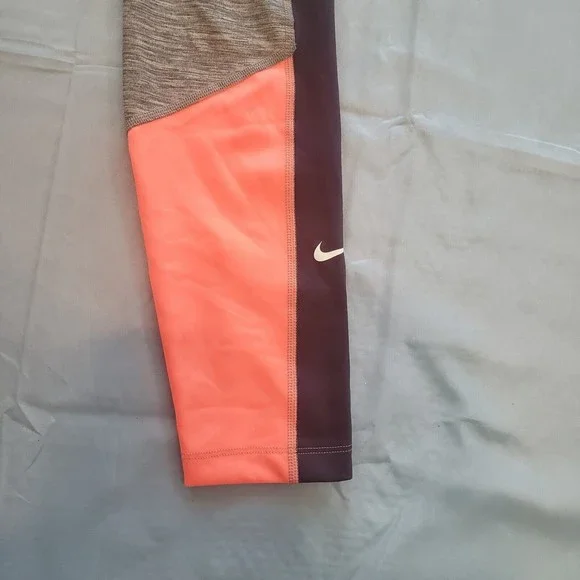 Nike Pants Women's Medium Multi Color One Color-Blocked Heathered 7/8 Leggings - Picture 2 of 11